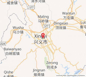Map of Xingyi, Guizhou