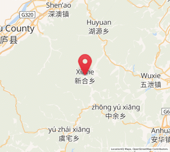 Map of Xinhe, Zhejiang
