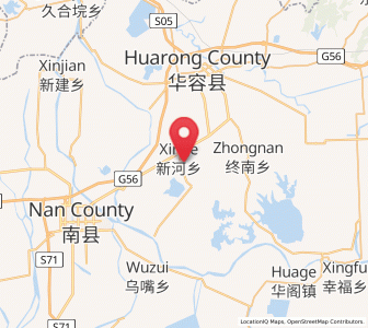 Map of Xinhe, Hunan