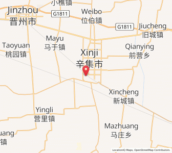 Map of Xinji, Hebei