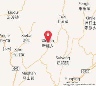 Map of Xinjian, Guizhou