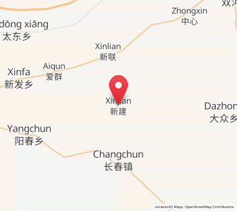 Map of Xinjian, Heilongjiang