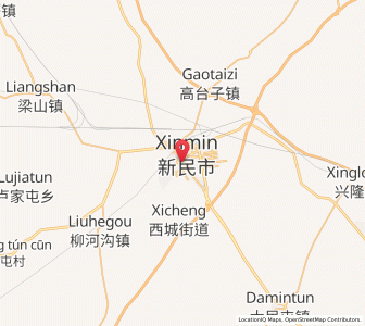 Map of Xinmin, Liaoning