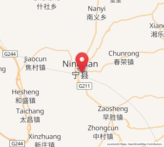 Map of Xinning, Gansu