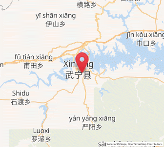 Map of Xinning, Jiangxi