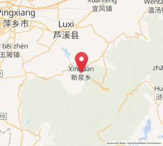 Map of Xinquan, Jiangxi
