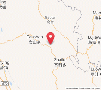 Map of Xinshan, Ningxia Hui Autonomous Region