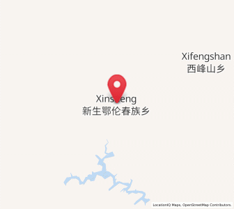 Map of Xinsheng Elunchunzu, Heilongjiang