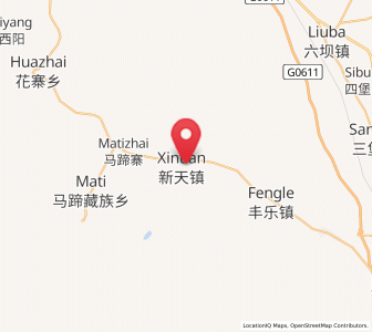 Map of Xintian, Gansu