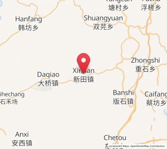 Map of Xintian, Jiangxi