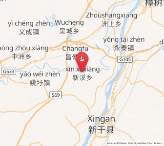 Map of Xinxi, Jiangxi