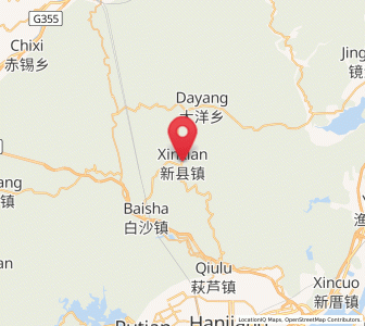 Map of Xinxian, Fujian