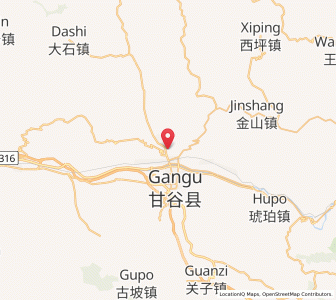 Map of Xinxing, Gansu