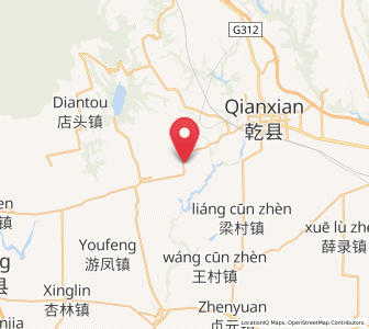 Map of Xinyang, Shaanxi