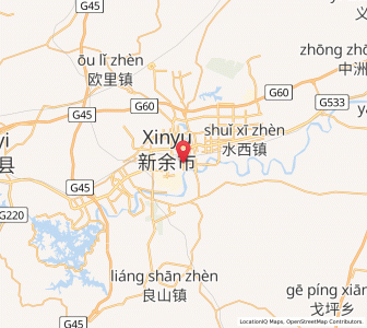 Map of Xinyu, Jiangxi