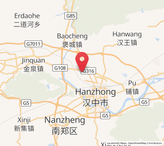 Map of Xinyuan, Shaanxi