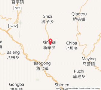 Map of Xinzhai, Gansu