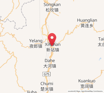 Map of Xinzhan, Guizhou