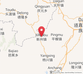 Map of Xinzhou, Guizhou