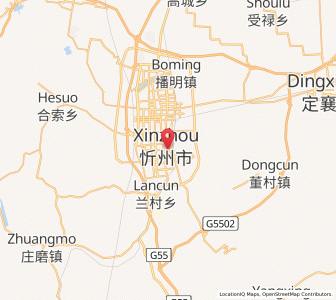 Map of Xinzhou, Shanxi