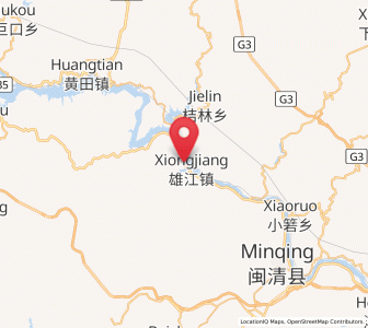Map of Xiongjiang, Fujian