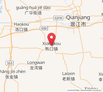 Map of Xiongkou, Hubei