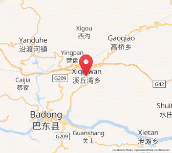 Map of Xiqiuwan, Hubei