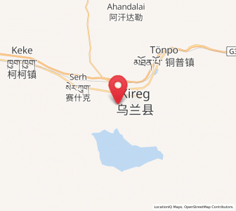 Map of Xireg, Qinghai