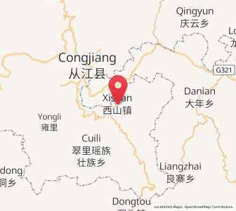 Map of Xishan, Guizhou