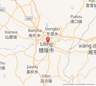 Map of Xishan, Hunan