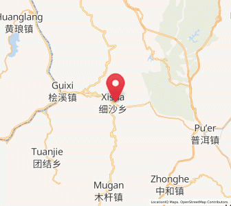 Map of Xishaqiao, Yunnan