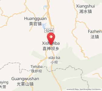 Map of Xishenba, Shaanxi