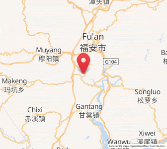 Map of Xitan, Fujian