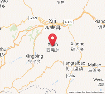 Map of Xitan, Ningxia Hui Autonomous Region