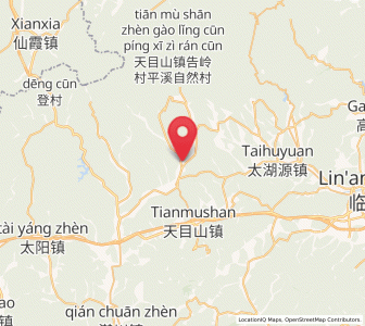 Map of Xitianmu, Zhejiang