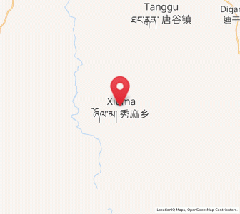 Map of Xiuma, Qinghai
