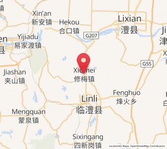 Map of Xiumei, Hunan
