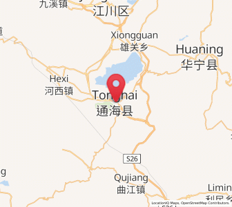 Map of Xiushan, Yunnan