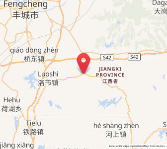 Map of Xiushi, Jiangxi