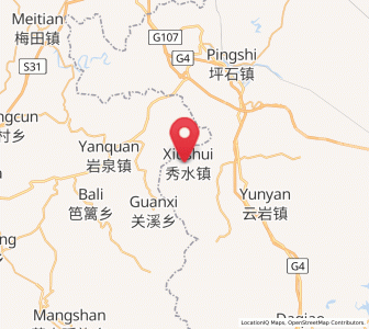 Map of Xiushui, Guangdong