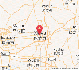 Map of Xiuwu Chengguanzhen, Henan