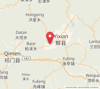 Map of Xiwu, Anhui