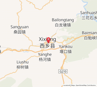 Map of Xixiang, Shaanxi