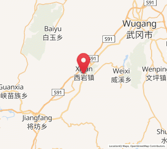 Map of Xiyan, Hunan