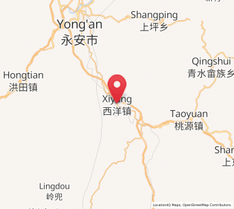 Map of Xiyang, Fujian