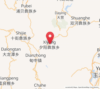 Map of Xiyang, Yunnan