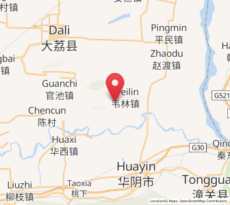 Map of Xizhai, Shaanxi