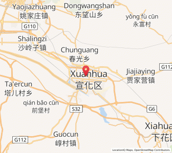 Map of Xuanhua, Hebei