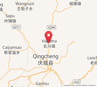 Map of Xuanma, Gansu