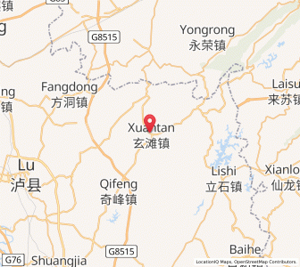 Map of Xuantan, Sichuan